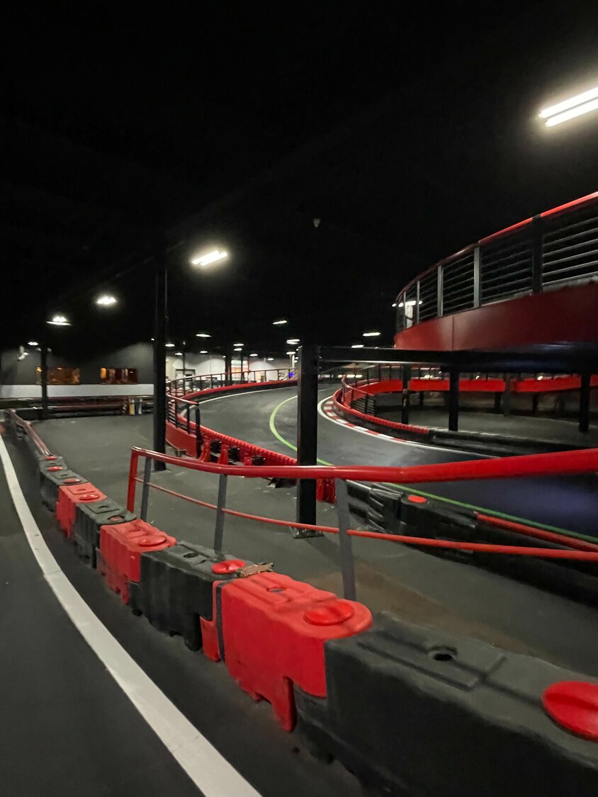 View of the new multi-level race track